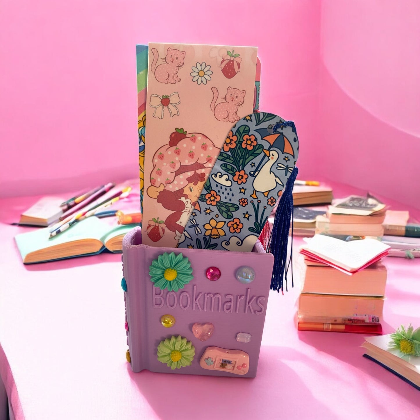 Purple Bedazzled Bookmark Holder