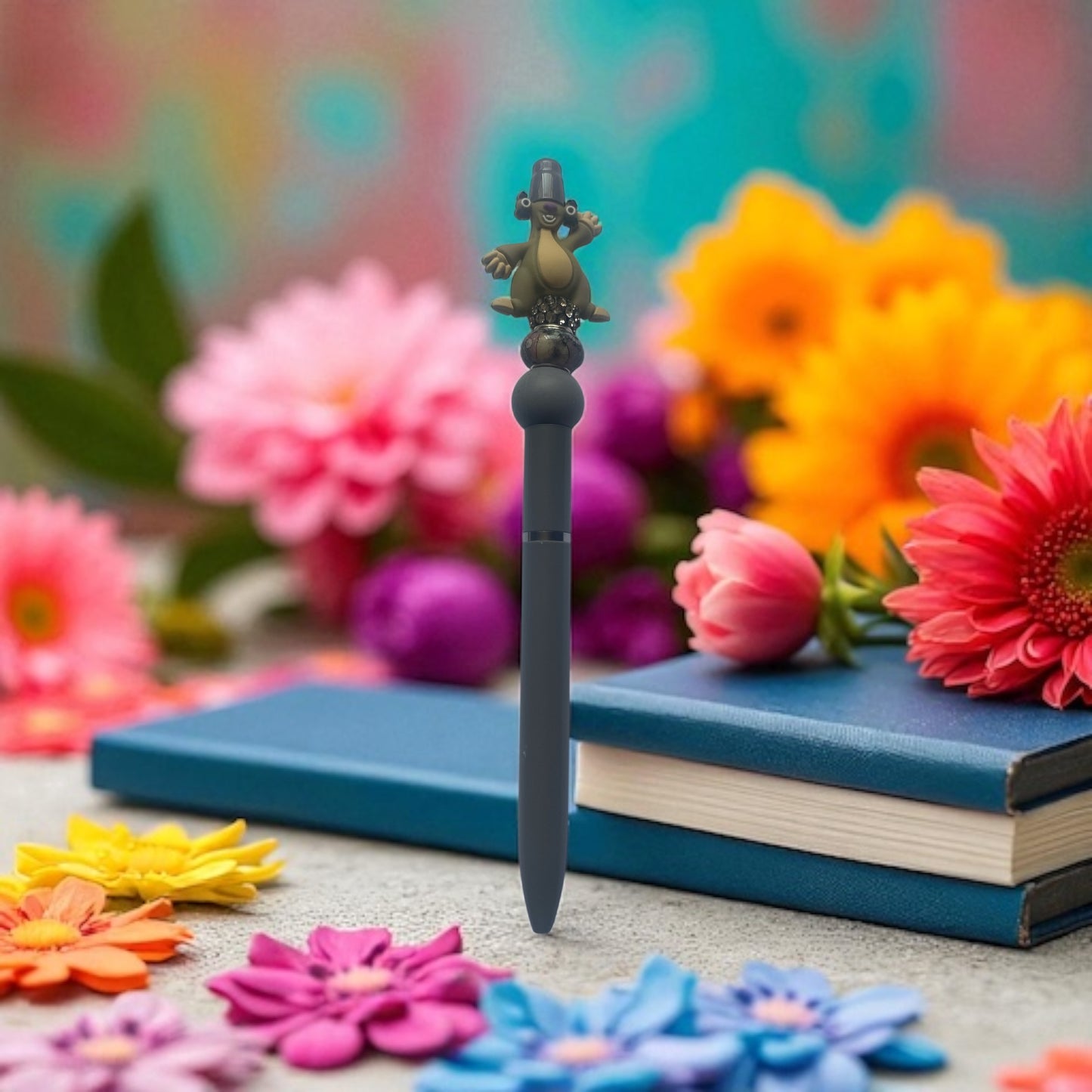 Sid Beaded Pen Grey Madagascar