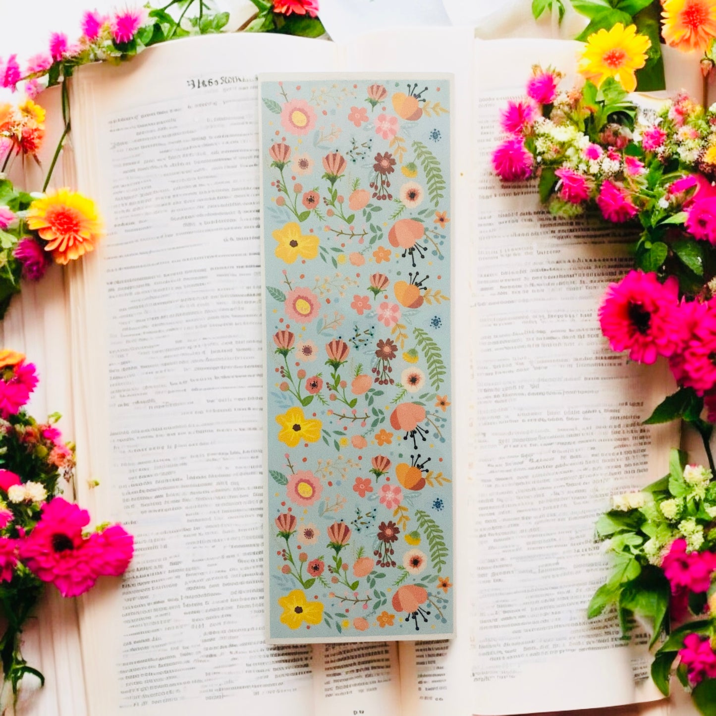 Cute floral bookmark, flowers, girly, cottage core