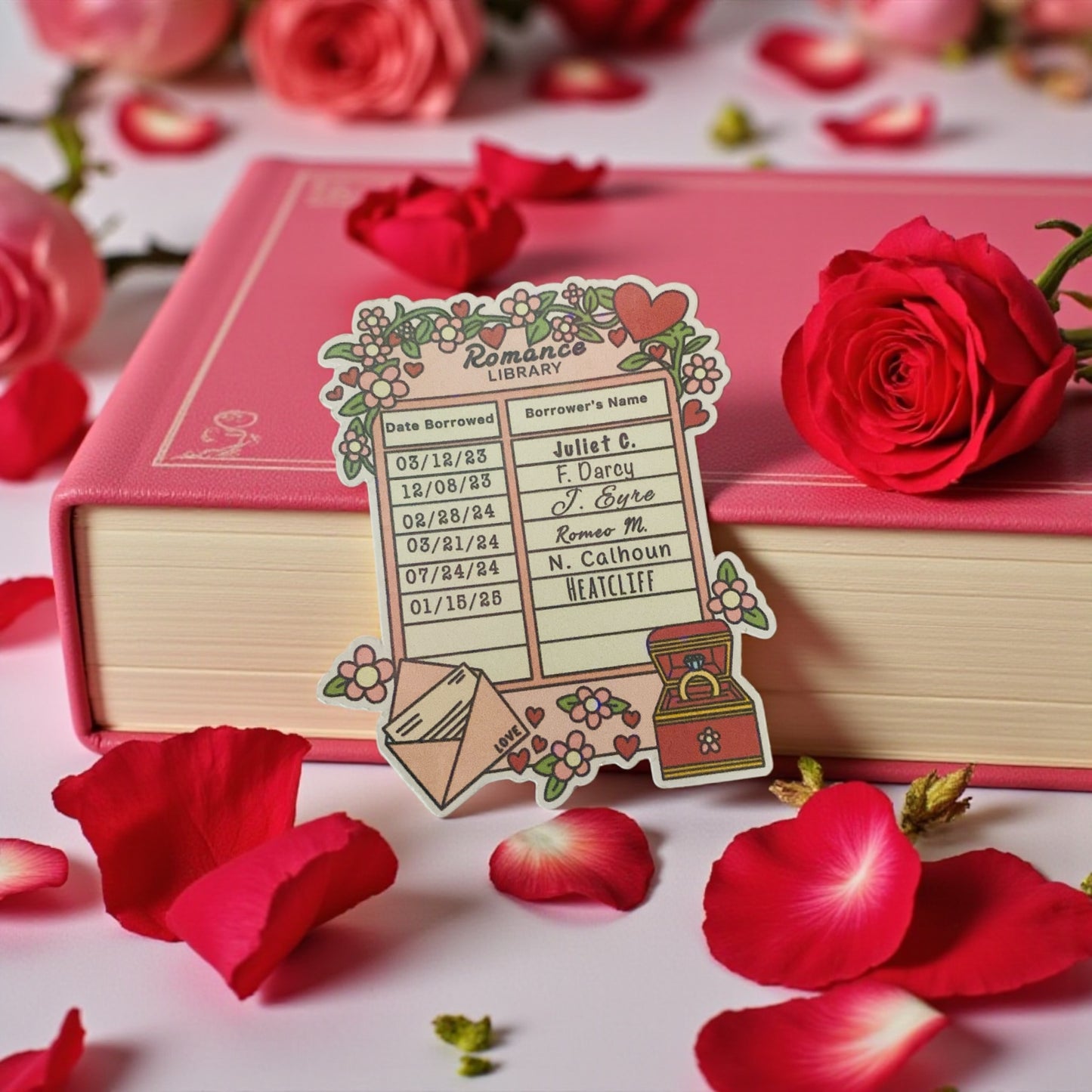 Romance trope Library card, Slow burn book matches sticker, Bookworm,Bookish Birthday gift, romance trope, romance lover, bookish sticker