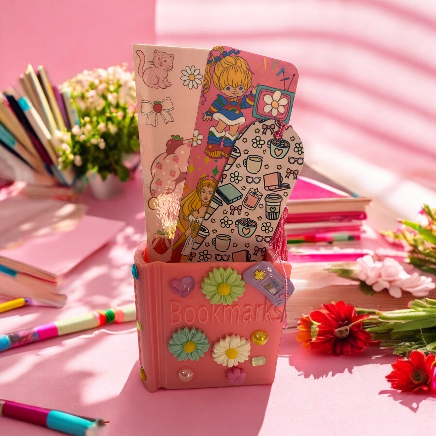 Pretty in Pink Bedazzled Bookmark Holder