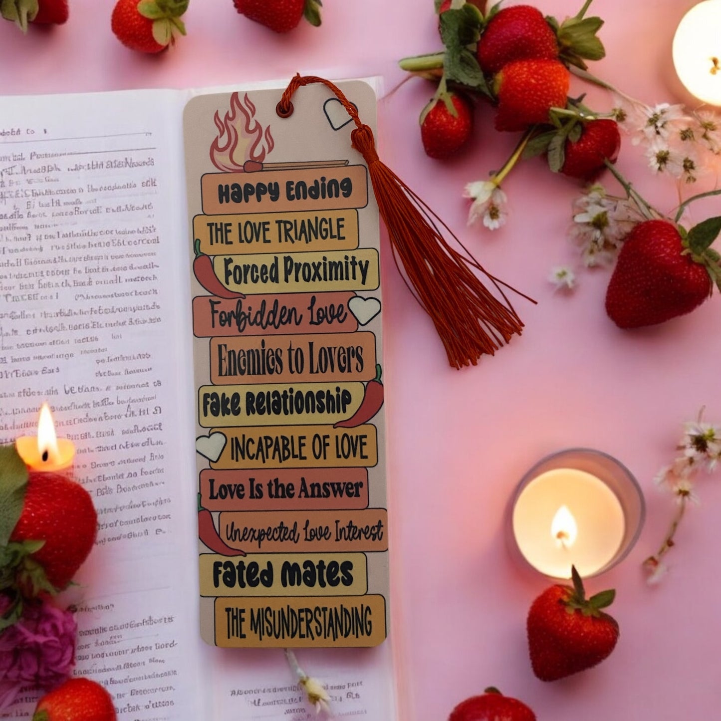 Romance Trope Bookmark Magnet, book club, bookmark, book lover, romance book, best friends, slow burn