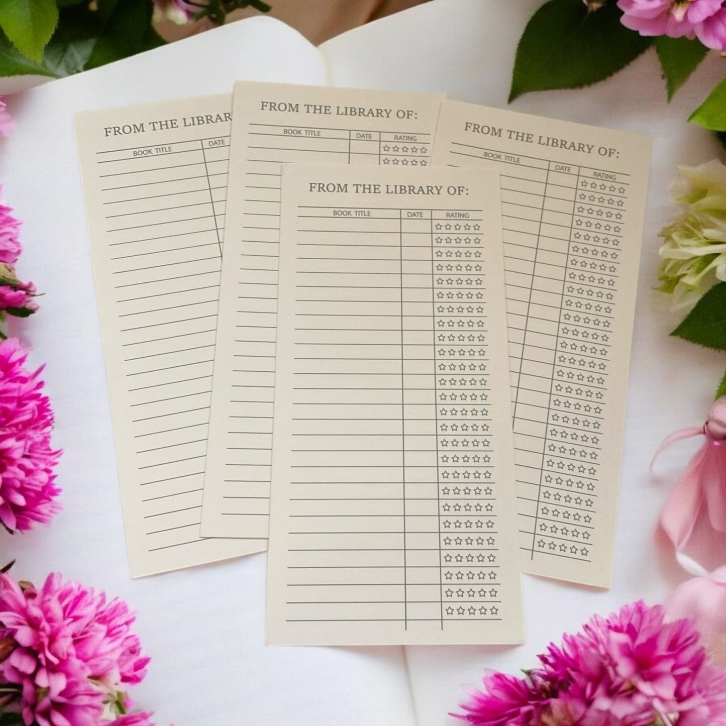 Reading Tracker Log Bookmarks Read List Book Mark for Reading Lovers, Color Your Own Timer Bookmark Bulk, Cute Bookish Items Study Records Tracker for Teacher Student Classroom Library- 4 pc set