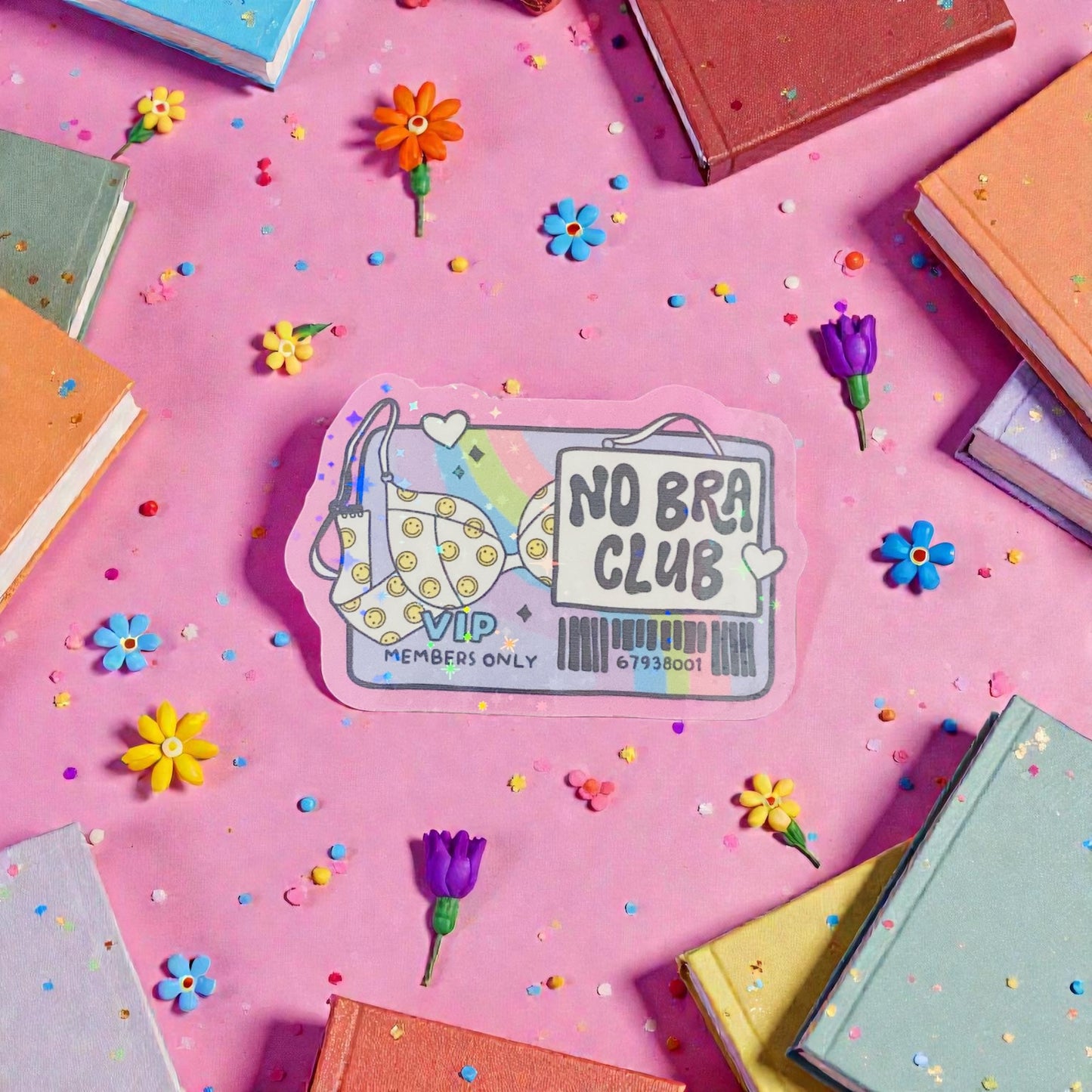 No bra club Sticker, VIP Members only, women empowerment, women stick together, Funny stickers