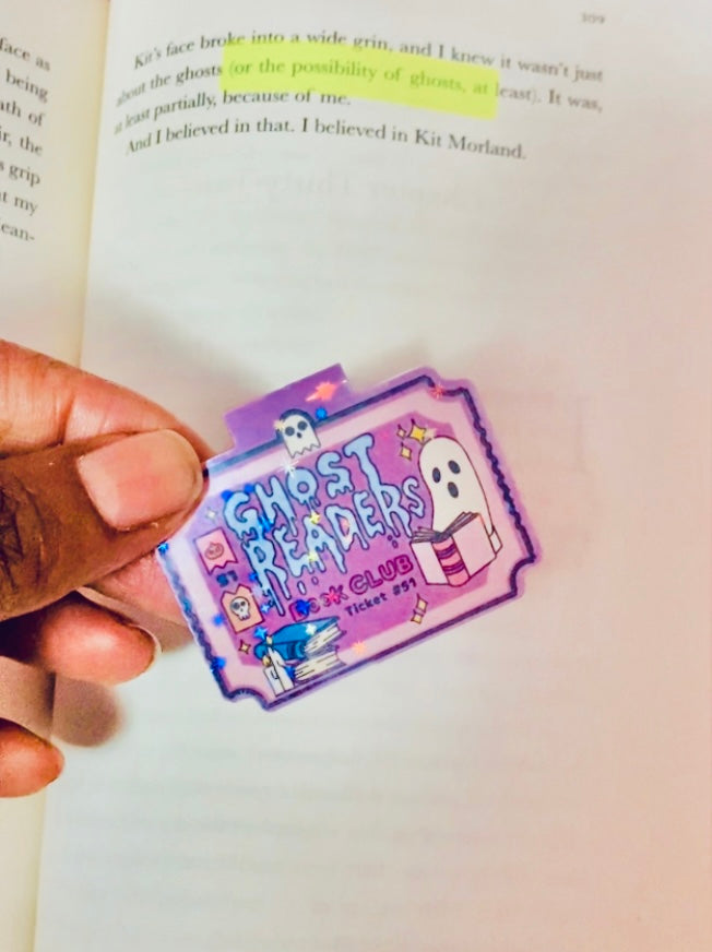 Cute spooky Ghost Reader Bookmark Magnet Bookmark Club