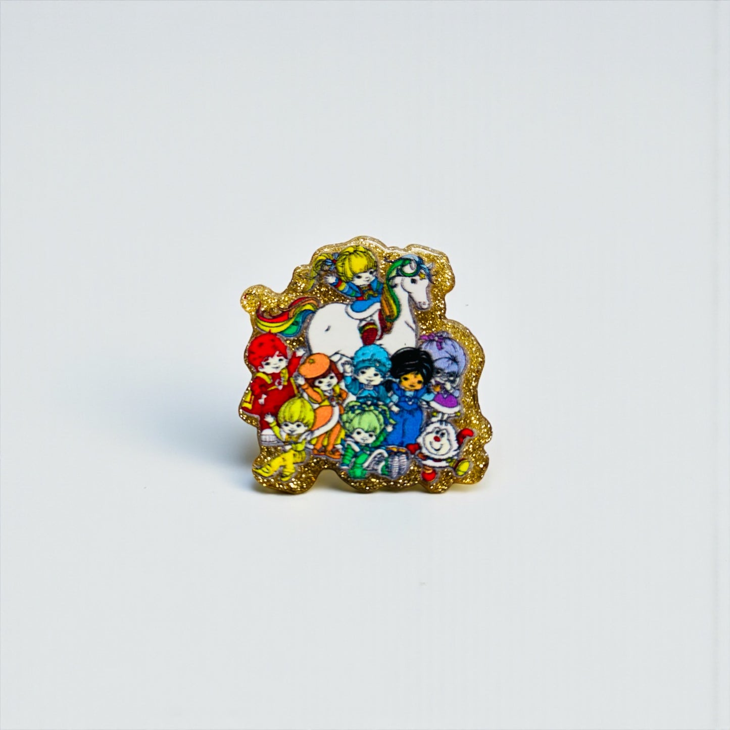 Rainbow Girl & Friends Fridge Magnet, Magnet Wall Board