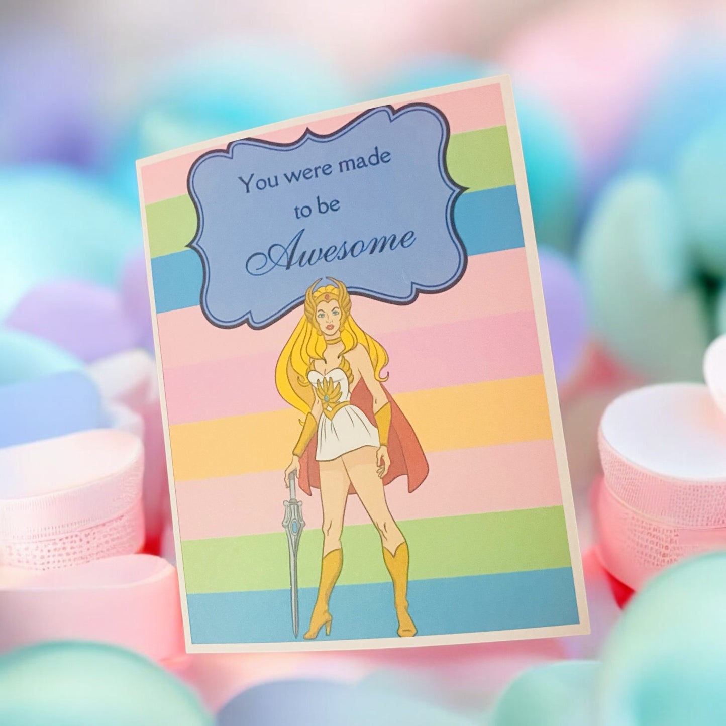 You were made to be Awesome, Strong Women Affirmation Cards, Cards for sister, mother, best friend, Aunt, Teacher, Women Empowerment, Women Power, 80s, Nostalgia