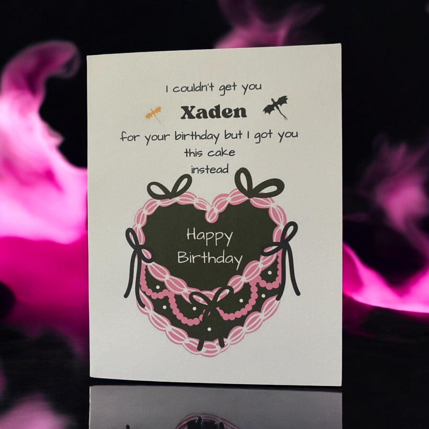Iron Flame, Xaden Riorson, Birthday Card, Bookworm greeting,Bestie Birthday, Bookish Birthday Card, Basigath College, Dragons, Violet