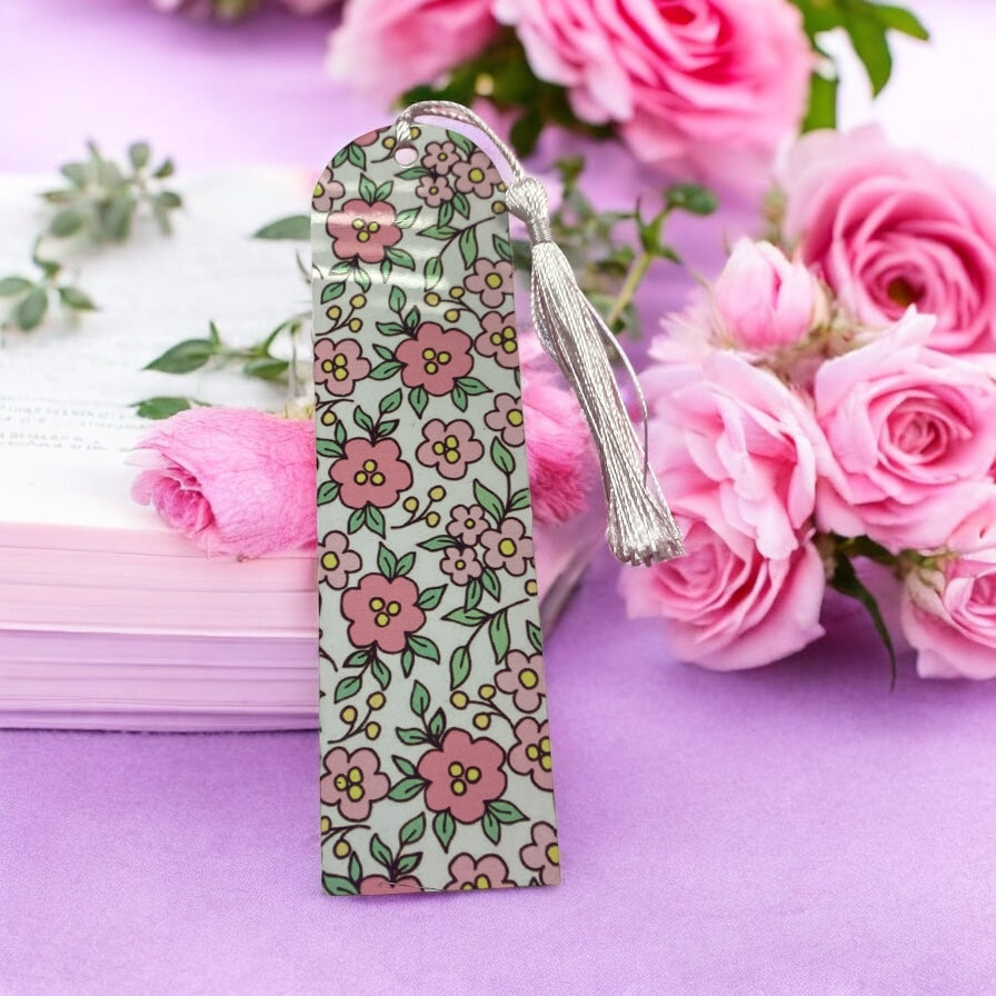 floral bookmark, flowers, romance lovers, Bookish Gift Ideas, pink