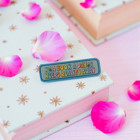 A book a day keeps reality away sticker, Bookworm,Bookish Birthday gift, bookish sticker