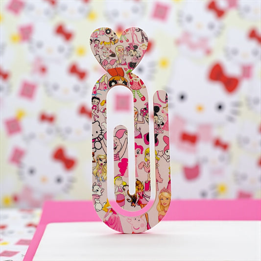 Cartoon & Bookish Paper Clip Holders,Adorable Desk Essentials, Retro & Bookish Paper Clip Holder, Cute 90s Cartoon Vibes
