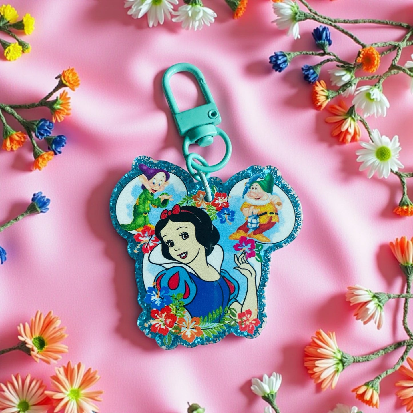 Princess Key charm,purse tag & friends, Reading, junk journaling, keychain, bookmark, 80s, 90s, vintage era, nostalgia, Besties, best friend, keychain, snow white