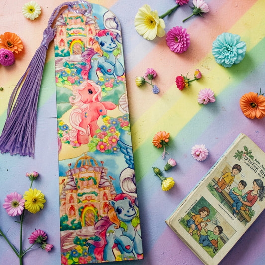 MLP Bookmark, Rainbow Pony, Purple Tassels Bookmarks, Colourful Ponies bookmark, My Little Pony