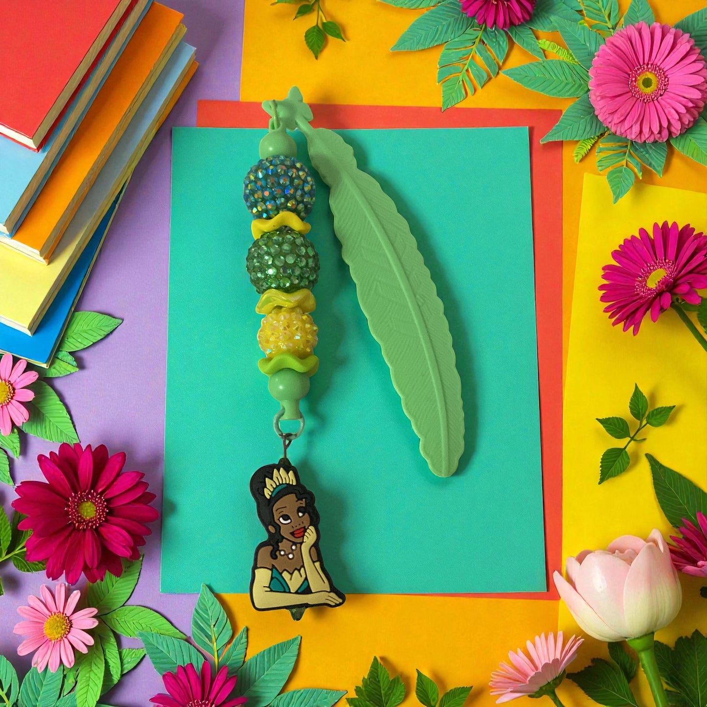 Princess Charm Bookmark, POC, Bookmark, Bookish Merch, Gift for bestie, sister, mother, Woman of colour, Tiana