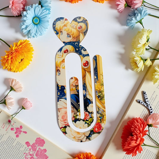 Cartoon & Bookish Paper Clip,sailor moon, Holders,Adorable Desk Essentials, Retro & Bookish Paper Clip Holder, Cute 90s Cartoon Vibes