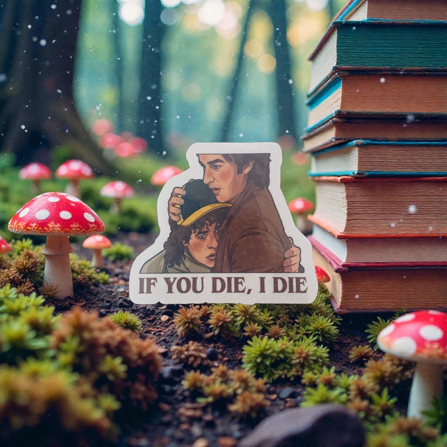 “ If you die, I die” Stranger Things Sticker, TV series, Cartoon Nostalgia, Bestie, Best Friends sticker