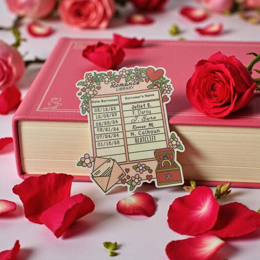 Romance trope Library  card, Slow burn book matches sticker, Bookworm,Bookish Birthday gift, romance trope, romance lover, bookish sticker
