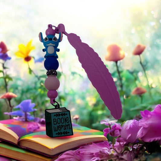 Stitch Charm Bookmark, Cute Pet Bookmark Charm, Purple