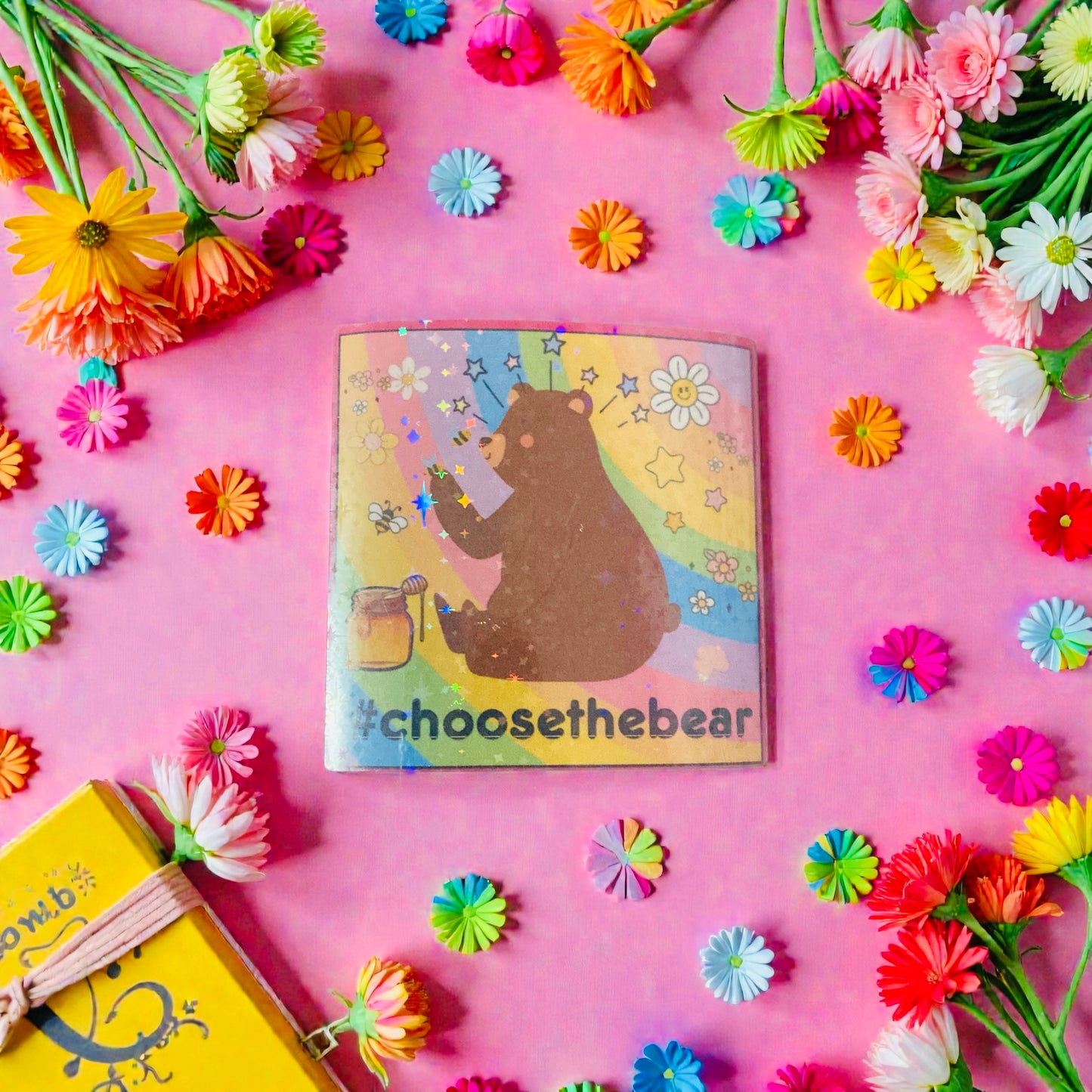 Choose the bear Bookmark Sticker, women empowerment, women stick together