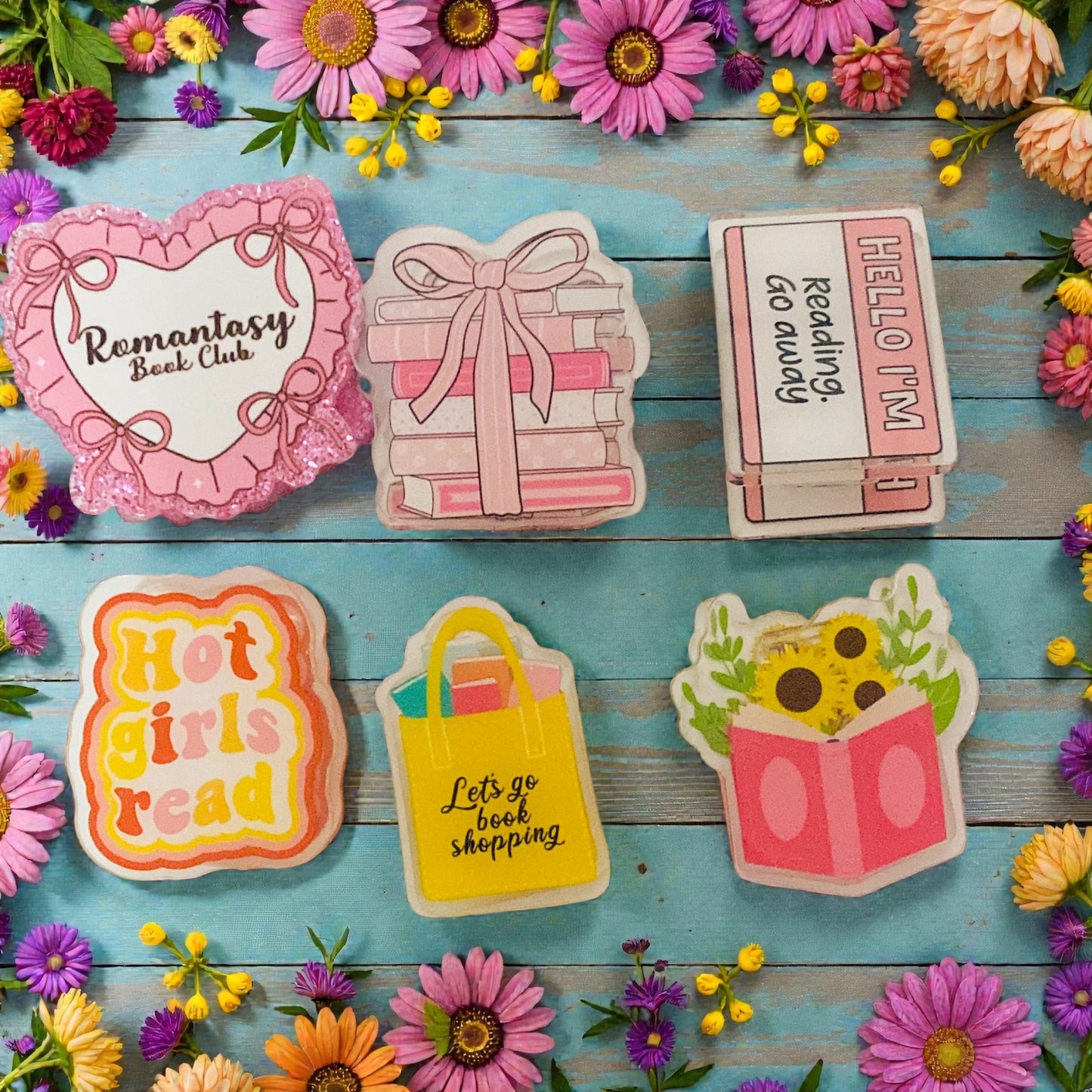 Bookish Acrylic Paper Clip sets, Reading, junk journaling bookmark, Page Holder, Book tropes, Romantasy, Bookworm, Bookish quotes,