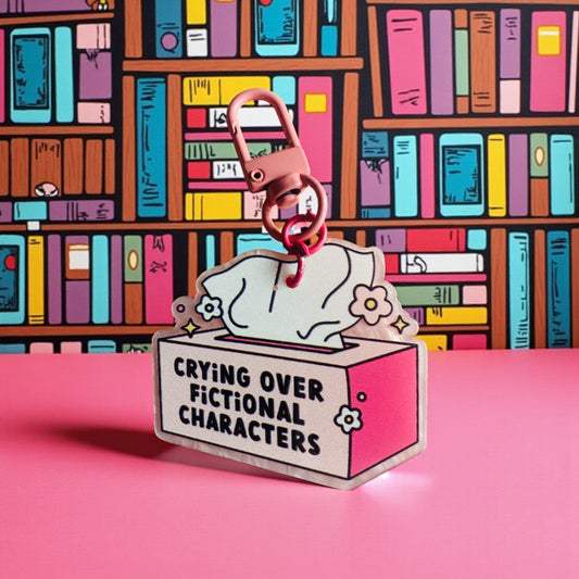 Crying over fictional characters Key chain charm,bag charm, Reading, junk journaling, keychain, bookmark, keychain, purse charm, bookish merch, book lovers, read more books, book boyfriend