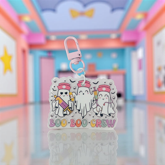 Nurse Boo boo boo,Key charm,bag charm, purse tag & friends, junk journaling, keychain, 80s, 90s, vintage era, nostalgia, Besties, best friend, keychain