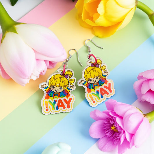 Cute Rainbow girl earrings