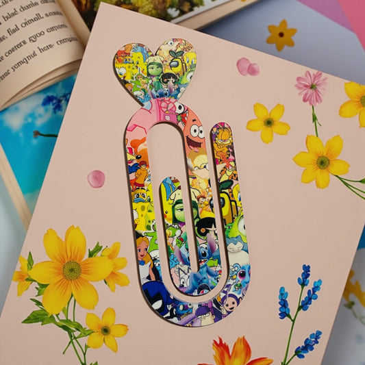 Cartoon & Bookish Paper Clip Holders,Adorable Desk Essentials, Retro & Bookish Paper Clip Holder, Cute 90s Cartoon Vibes