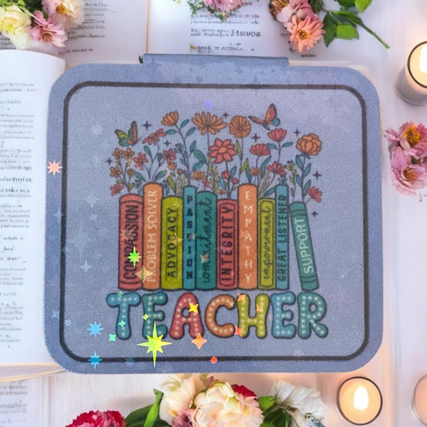 Teacher bookmark magnet, book club, book lover, bookmark club, blue