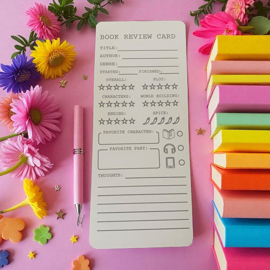 Book Review Journal Bookmark- Set of 5