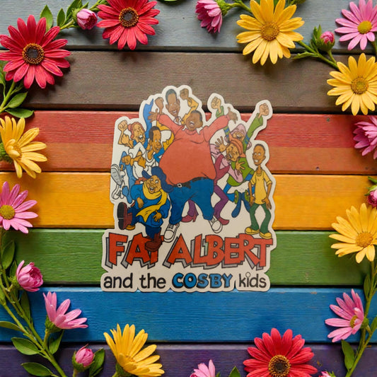 Fat Albert sticke, 80s cartoon, nostalgia sticker