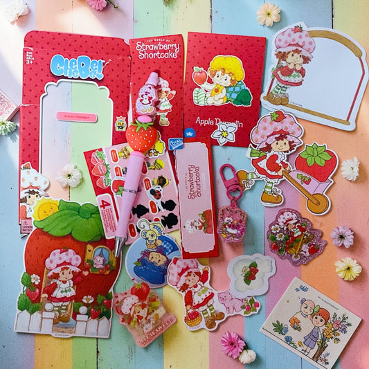 Strawberry Shortcake Junk Journal Kit, Ephemera Kits, Saturday Morning Cartoons, ephemera stickers, ephemera bundle, junk journal ephemera, junk journal supplies, junk journal pages-id -702