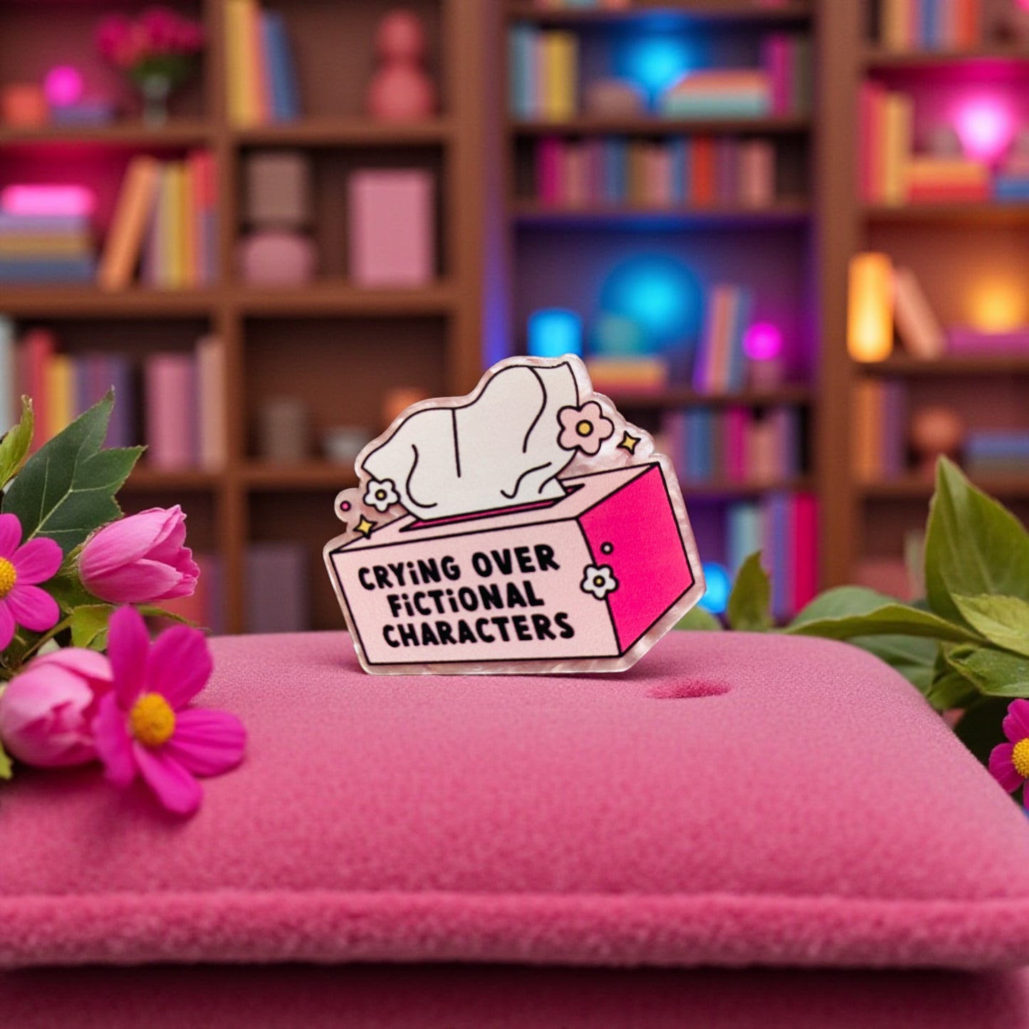 Crying over fictional characters Fridge Magnet, Magnet Wall Board, Vintage Cake, Book Lovers, Romance Book, Bookish Merch, Fantasy Lovers, Romance Lovers, vintage cake