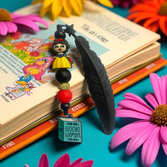 Princess Snow Bookmark Charm Black