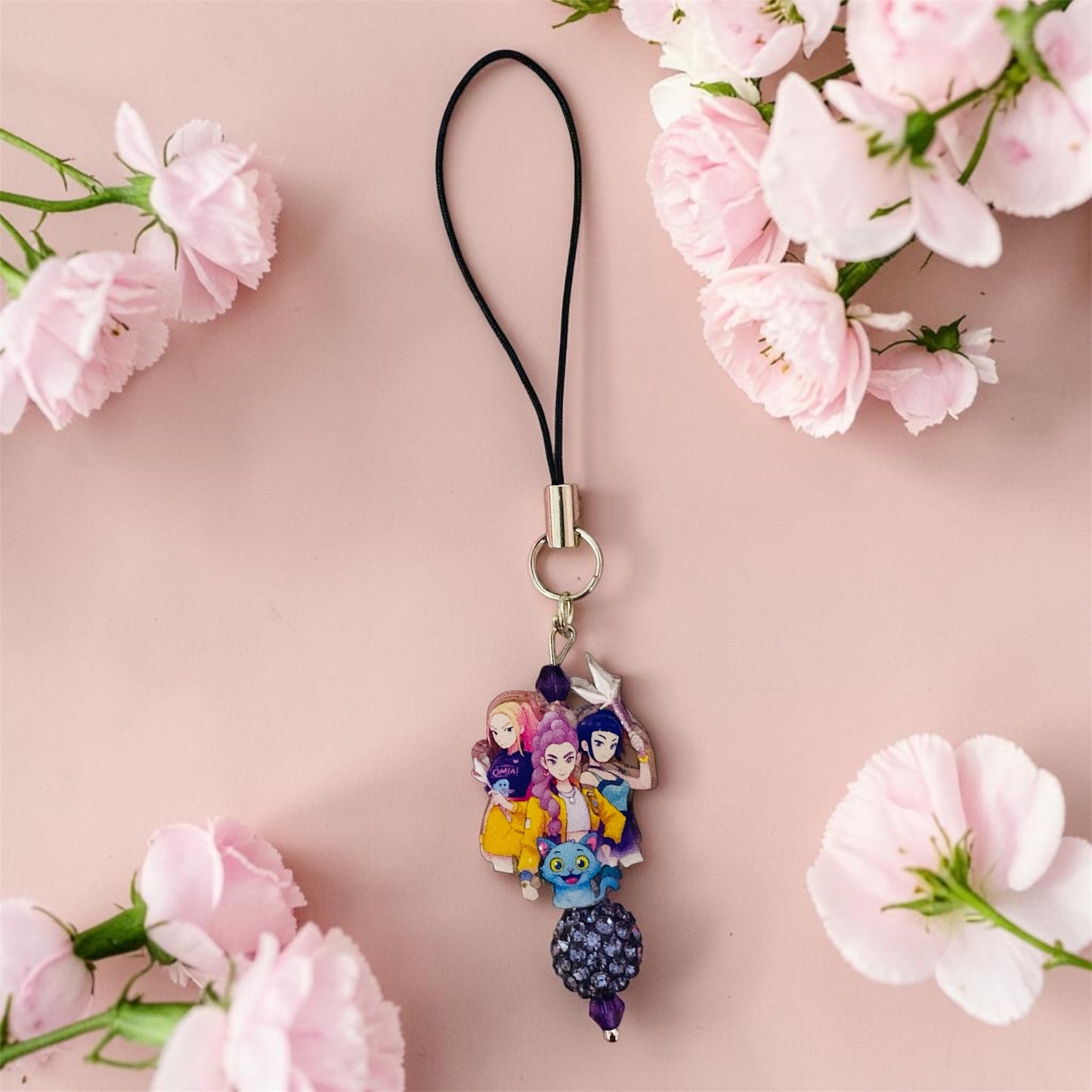 K-pop demon hunters phone charm
