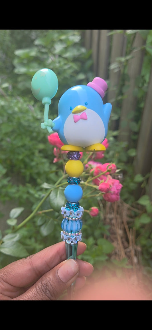 Tuxedo Sam, Hello Kitty & FriendsBeaded Pen, Floral, Jewelled, Frog, Blue